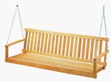 Jack Post Jennings Traditional 4-Foot Swing Seat in Unfinished Solid Fir with Hang Chain