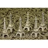 EIFFEL TOWER PLACECARD HOLDERS - SET OF 6 SILVER PLATE EIFFEL TOWER PLACECARD HOLDERS