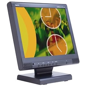 NEC MultiSync LCD1550M - Flat panel display - TFT - 15" - 1024 x 768 / 75 Hz - 300 cd/m2 - 450:1 - 25 ms - 0.3 mm - VGA - speakers - black