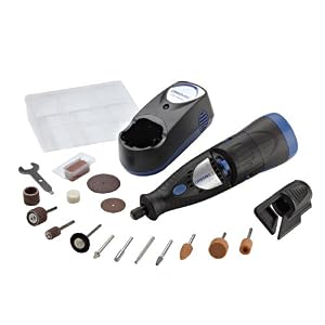 Click here to buy Dremel 7700-1 15 MultiPro 7.2-Volt Cordless Rotary Tool Kit by Dremel.