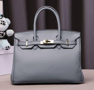Talentote Summer New Color Collection BK Style Genuine Leather Top Handle Bag Shouder Handbag ttc-smbk-551634 (linen blue)