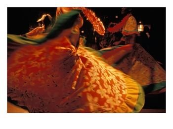 Colorful Details of Sega Dancers Skirt, Seychelles Photographic Poster Print by Nik Wheeler, 16x12