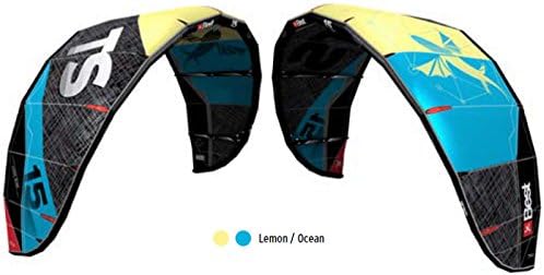 2015 BEST TS v4 Light Wind Kites (best all around light wind kite) (Ocean-Blue-Yellow, 15m)