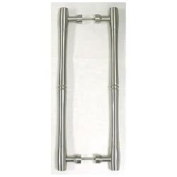 Top Knobs- Appliance M723-12"CC Back to Back Passage Door Pull in Brushed Satin Nickel
