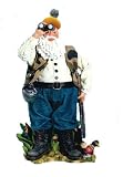 Kurt Adler 12-Inch Hunting Fabriche Santa. Holding binoculars.