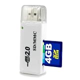 GPCT SDHC SD USB 2.0 Memory Card Reader for 2GB 4GB 8GB 16GB