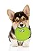 goDog Furballz Squeaky Plush Ball Dog Toy, Chew Guard Technology - Lime, Small