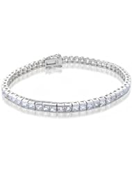 Bling Jewelry Graduated Teardrop CZ Bridal Tennis Necklace Earrings Set 17.5in