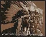 Native Wisdom (Aging, with Quote) Art Poster Print - 16" X 20"