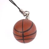 Hand Crafted Cellular Phone Charm - Sports Basketball