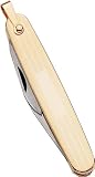 Legere Bpk-124 Brite Engraved Two Blade Gold Pocket Knife