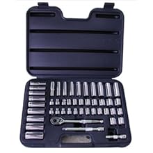 Advanced Tool Design Model  ATD-1245  47 Piece 3/8" Drive 6 Point SAE and Metric Socket Set In Blow Molded Case