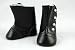 Black Victorian Button Boot for American Girl Dolls and Other 18 Inch Dolls.