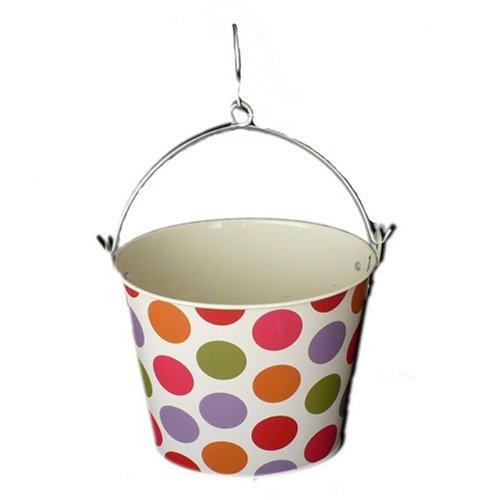 Childrens Toyshop  Outdoor Living : Spotty Enamel Peg Bucket
