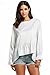 Meaneor Women's Ruffle Peplum High Low Swing Dressy Top Blouse, White, Medium