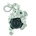 Baby Elephant With Black Stone Charm