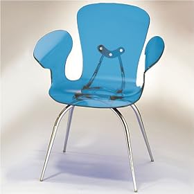 Acrylic Dining Chair - Blue by Universal Lighting and Decor
