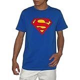 IMAGE OF LIMITED COLLECTORS EDITION: Mens SUPERMAN / DC Comics Superhero T-Shirt / Tee - Blue (Size: L)