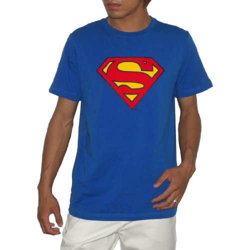  LIMITED COLLECTORS EDITION: Mens SUPERMAN / DC Comics Superhero T-Shirt / Tee - Blue