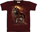 Wolf Sunset T-Shirt, Available in Various Adult and Child Sizes