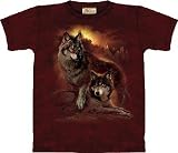 Wolf Sunset T-Shirt, Available in Various Adult and Child Sizes