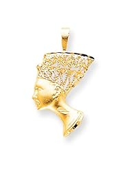 10K Yellow Gold Queen Nefertiti Charm FindingKing