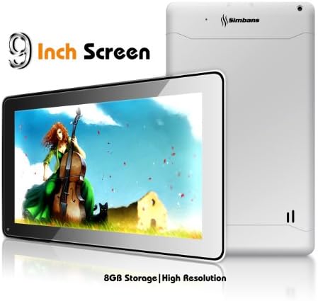 Simbans (TM) 9 inch S91W Tablet PC - 8GB, Android 4.0, A13 1.2Ghtz , Multi Touch Capacitive Screen, WiFi, Front Camera, G Sensor, Netflix, YouTube, Skype - WHITE