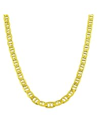 14 Karat Yellow Gold 5-mm Semi-solid Mariner Link Chain (24 Inch)