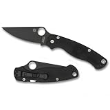 Spyderco ParaMilitary2 Black G-10 Black Blade PlainEdge Knife