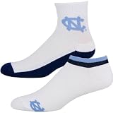 North Carolina Tar Heels (UNC) White-Navy Blue Two-Pack Socks