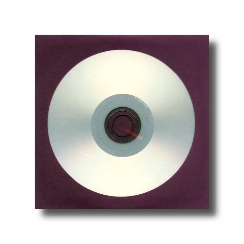Premium Purple Paper CD/DVD Sleeves With 4" Clear Window and Flap - 100 Sleeves