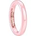 CERAMIC GESTALT Pink Ceramic Ring 4mm Width. Domed & Polished Design (Avail. Sizes 5 to 14).