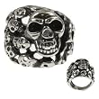 316L CASTING STAINLESS STEEL MULTIPLE SKULL RING WIDTH: 22mm