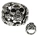 316L CASTING STAINLESS STEEL MULTIPLE SKULL RING WIDTH: 22mm