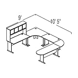 Bush Advantage Medium Cherry Configuration 40 - Layout for 9
