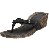Teva Women's Ventura Thong Wedge Sandal,Ebony,8.5 M
