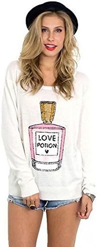 Sweater Sexy Wildfox Perfume Bottle Sweater LOVE POTION White