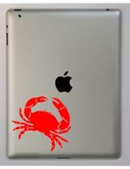 Single Detail Page Misc: Red Crab iPad Decal - OverlyAttachedDecals