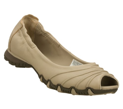 Skechers Bikers Scrunchy Womens Peep Toe Shoes