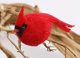 Package of 12 Bright Red Artificial Cardinal Birds for Christmas Tree Ornaments