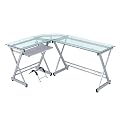 Techni Mobili L-Shaped Computer Work Center - Clear