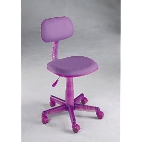 Purple Color Adjustable Home Office Desk Chair with Gas Lift by visiondecor Furniture
