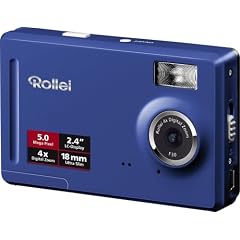 Rollei Compactline 50 Digitalkamera (5 Megapixel, 4-fach digit. Zoom, 6 cm (2,4 Zoll) Display) blau