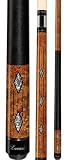 Antique Stained Lucasi Luna Grey Diamonds 58 Two-Piece Pool Cue (18-21 oz) - Billiards Equipment