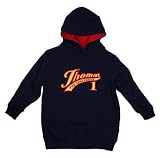 THOMAS THE TANK ENGINE "TAIL SCRIPT" Embroidered Navy Blue Fleece Licensed Hoody