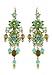 Michal Negrin Beautiful Chandelier Earrings Made With Green