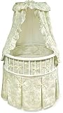 Badger Elegance Round Bassinet with Toile Bedding