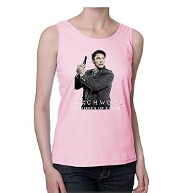 Torchwood - Jack - with gun - Sport Grey Womens Tank Tee