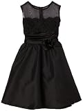 Rare Editions Girls 716 Sheer And Lace Party DressBlack12