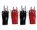 SCOSCHE X2BS4-4 4-Gauge Spade Terminals 4-Pack,black/red